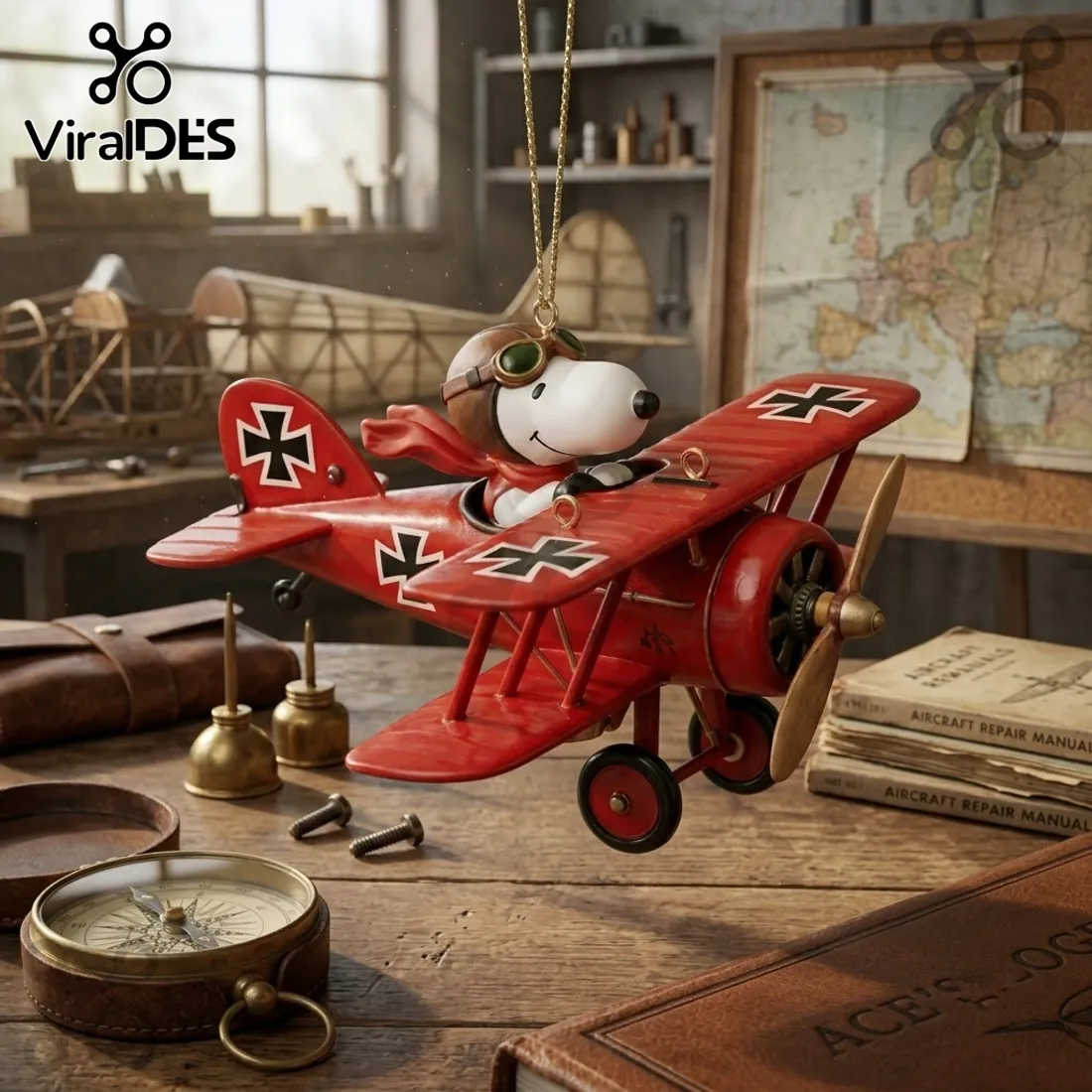 Snoopy Red Baron Flying Ace 2026 Christmas Ornament Snoopy Red Baron Flying Ace 2026 Christmas Ornament