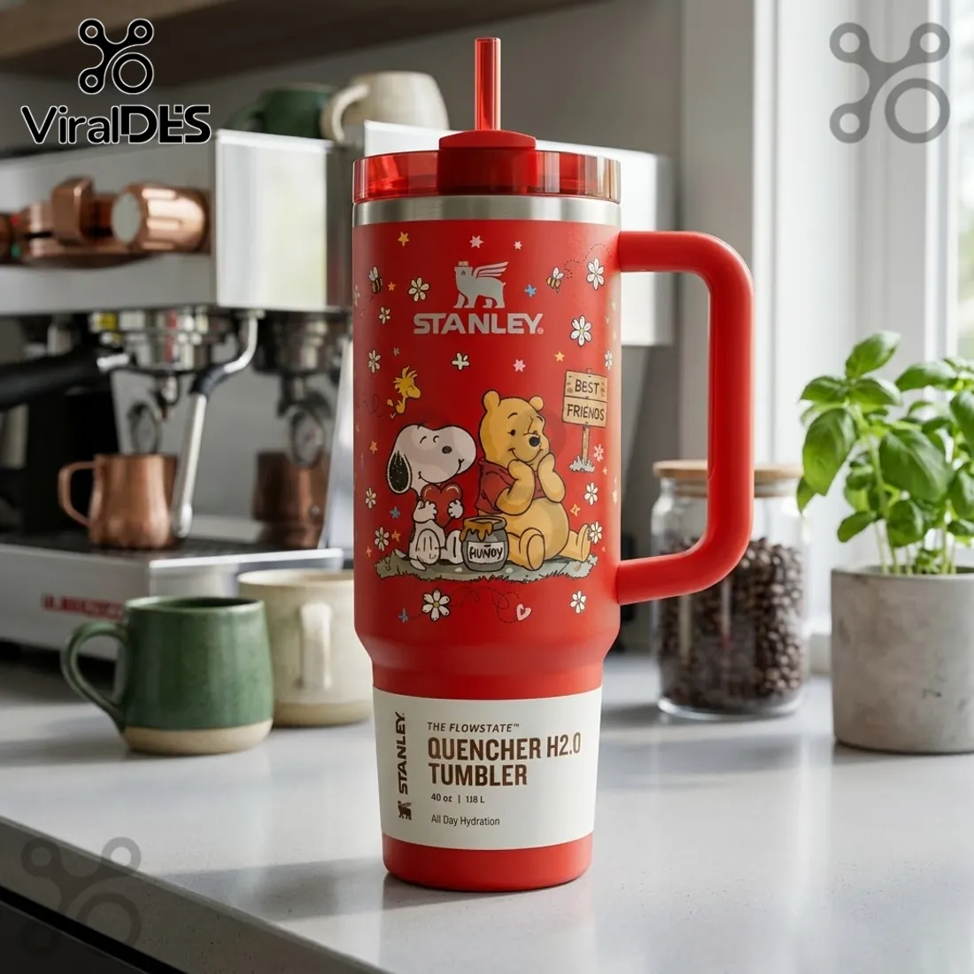 Snoopy x Winnie the Pooh Best Friends Stanley Tumbler Snoopy x Winnie the Pooh Best Friends Stanley Tumbler