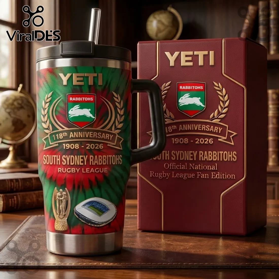 South Sydney Rabbitohs 118th Anniversary 40oz Tumbler South Sydney Rabbitohs 118th Anniversary 40oz Tumbler