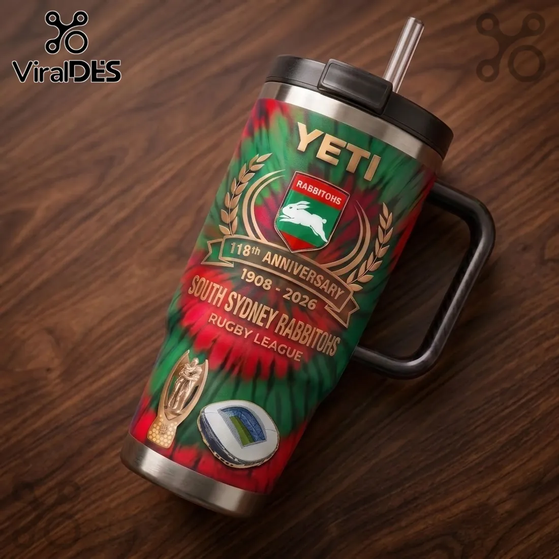 South Sydney Rabbitohs 118th Anniversary 40oz Tumbler South Sydney Rabbitohs 118th Anniversary 40oz Tumbler