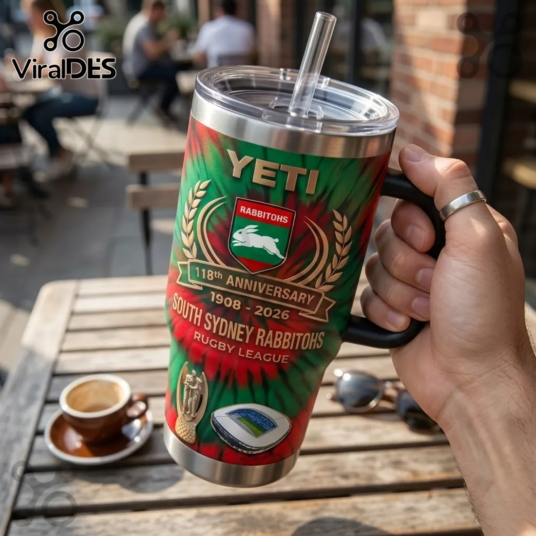South Sydney Rabbitohs 118th Anniversary 40oz Tumbler South Sydney Rabbitohs 118th Anniversary 40oz Tumbler