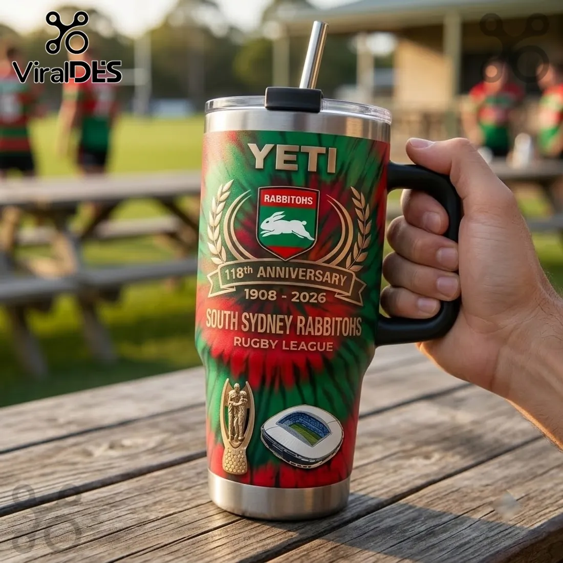 South Sydney Rabbitohs 118th Anniversary 40oz Tumbler South Sydney Rabbitohs 118th Anniversary 40oz Tumbler