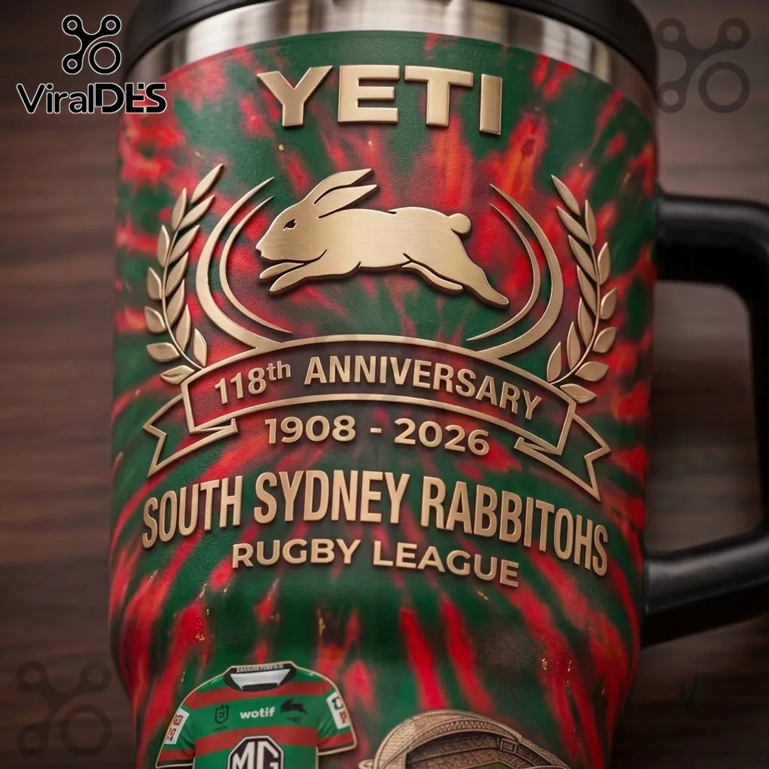 South Sydney Rabbitohs 118th Anniversary Stanley Tumbler South Sydney Rabbitohs 118th Anniversary Stanley Tumbler