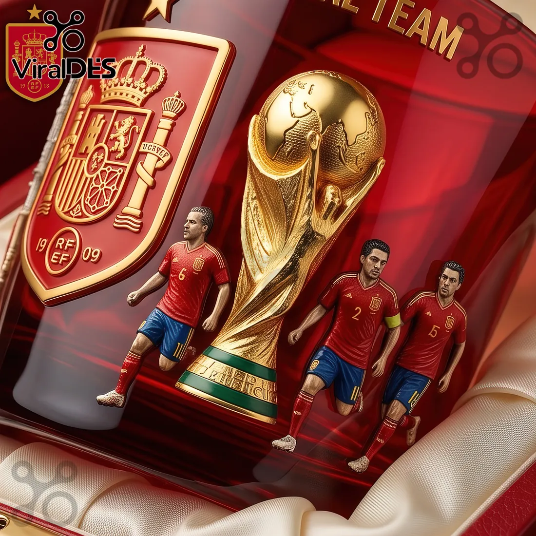 Spain 106th Anniversary Embossed Glass Tumbler Spain 106th Anniversary Embossed Glass Tumbler