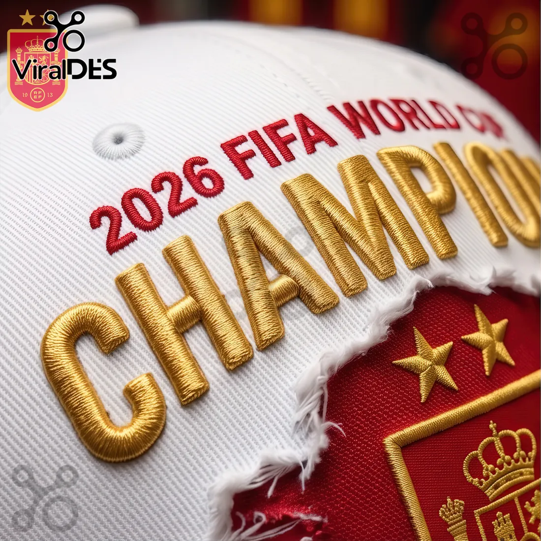 Spain 2026 World Cup Champions Distressed Baseball Cap Spain 2026 World Cup Champions Distressed Baseball Cap