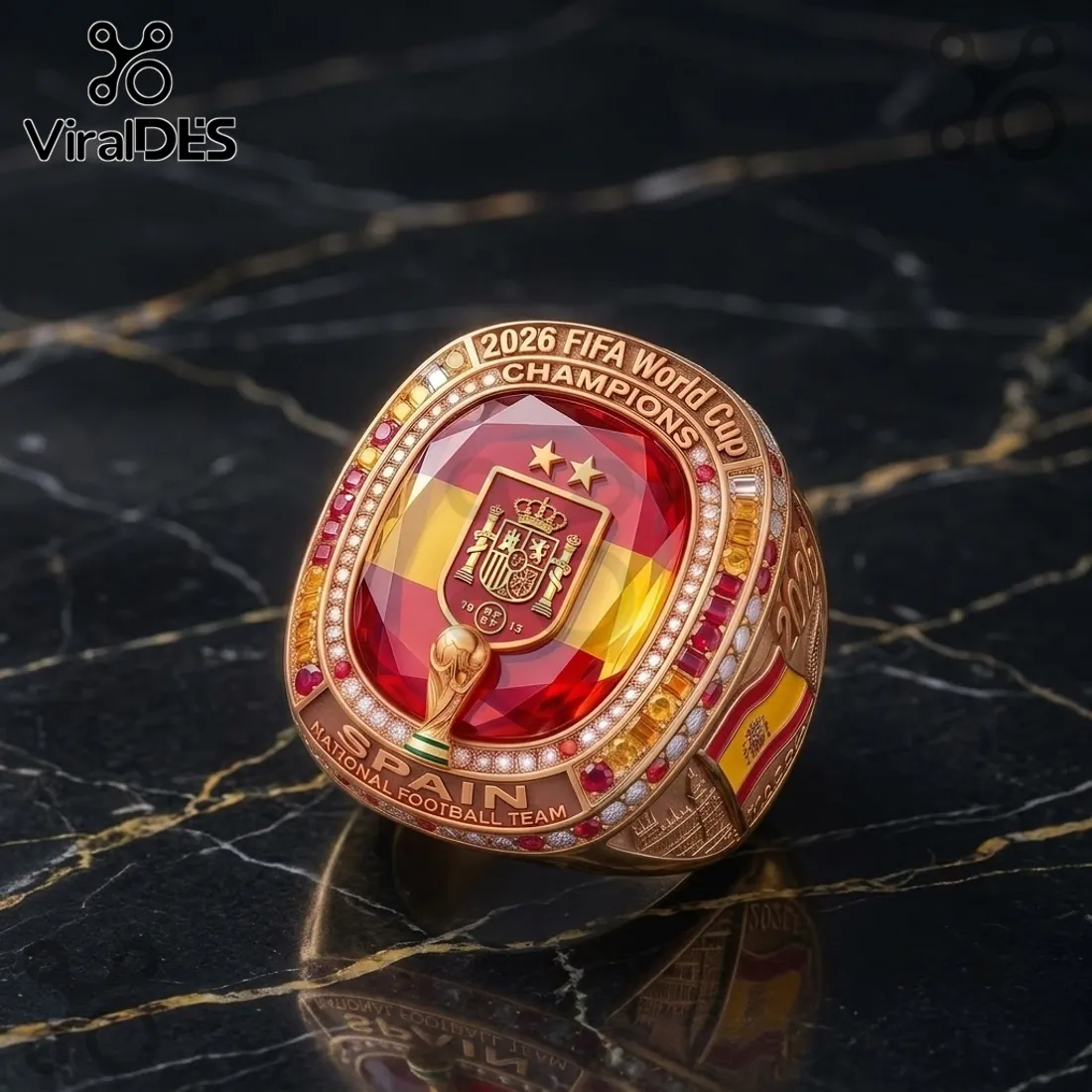 Spain 2026 World Cup Gold Championship Ring Spain 2026 World Cup Gold Championship Ring
