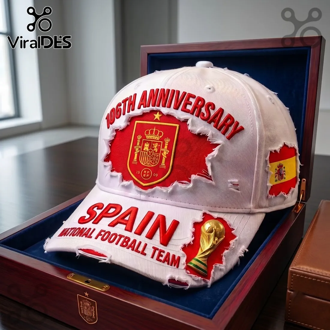Spain National Football Team 106th Anniversary White Cap Spain National Football Team 106th Anniversary White Cap