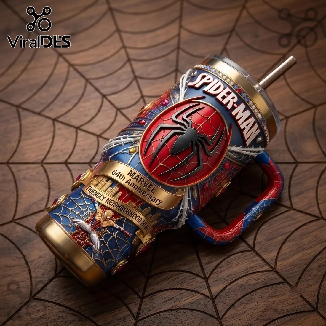 Spider-Man Marvel 64th Anniversary Stanley Tumbler Spider-Man Marvel 64th Anniversary Stanley Tumbler
