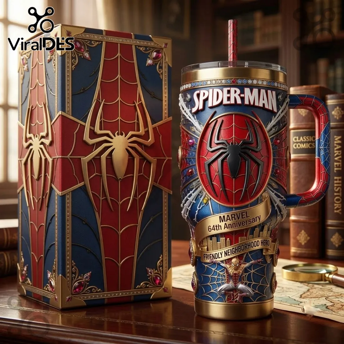Spider-Man Marvel 64th Anniversary Stanley Tumbler Spider-Man Marvel 64th Anniversary Stanley Tumbler