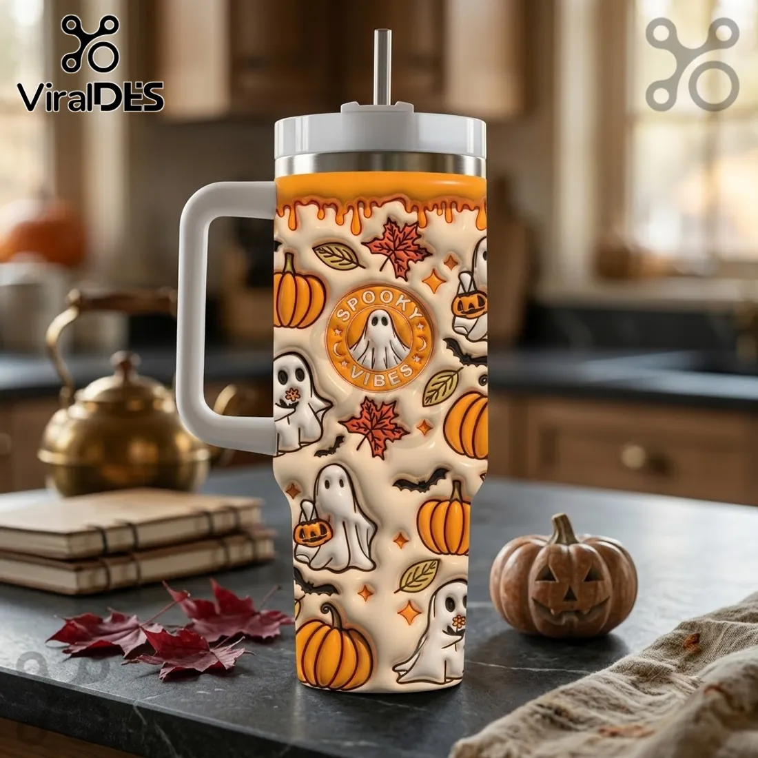 Spooky 2026 Halloween Ghost 40oz Stanley Tumbler Spooky 2026 Halloween Ghost 40oz Stanley Tumbler