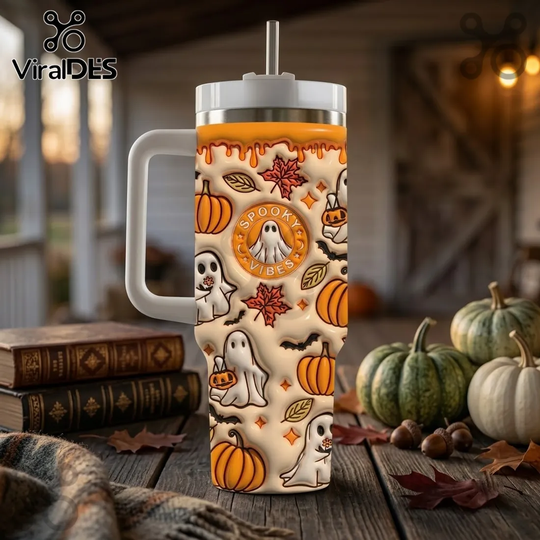 Spooky 2026 Halloween Ghost 40oz Stanley Tumbler Spooky 2026 Halloween Ghost 40oz Stanley Tumbler