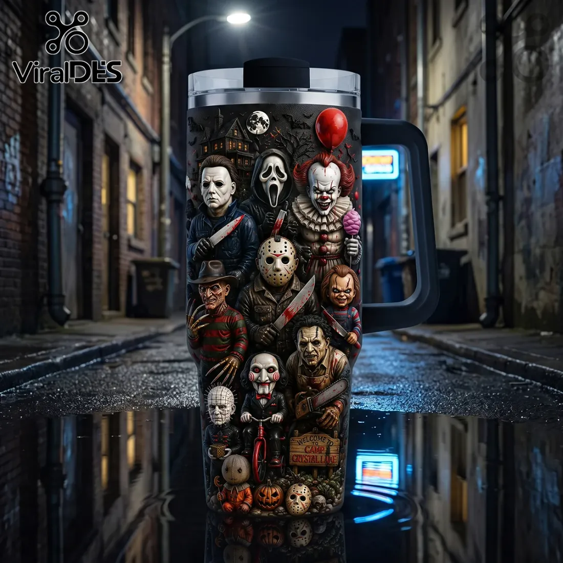 Spooky Horror Villains Halloween 2026 Tumbler 40oz Spooky Horror Villains Halloween 2026 Tumbler 40oz