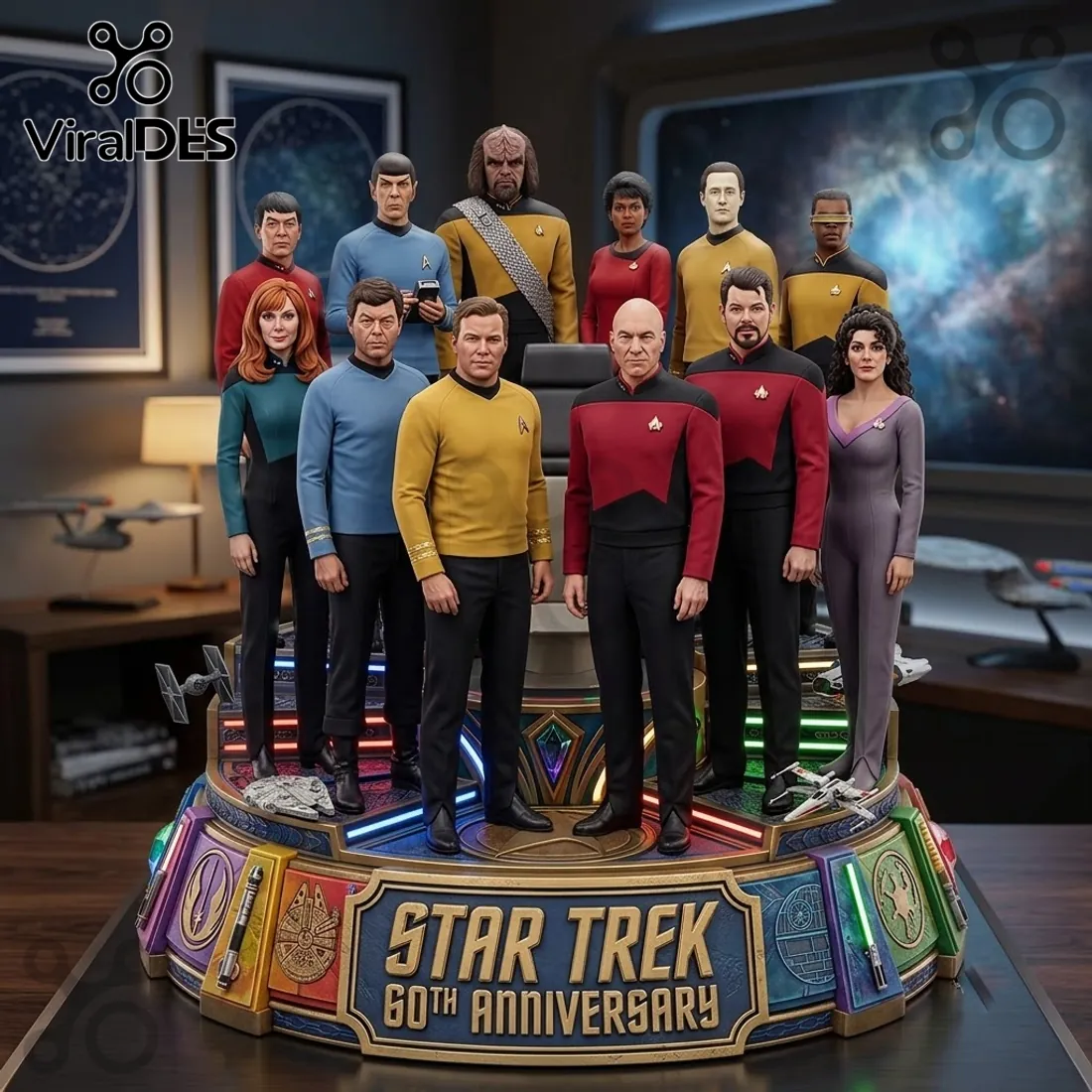 Star Trek 60th Anniversary Sculpted Character Diorama Star Trek 60th Anniversary Sculpted Character Diorama