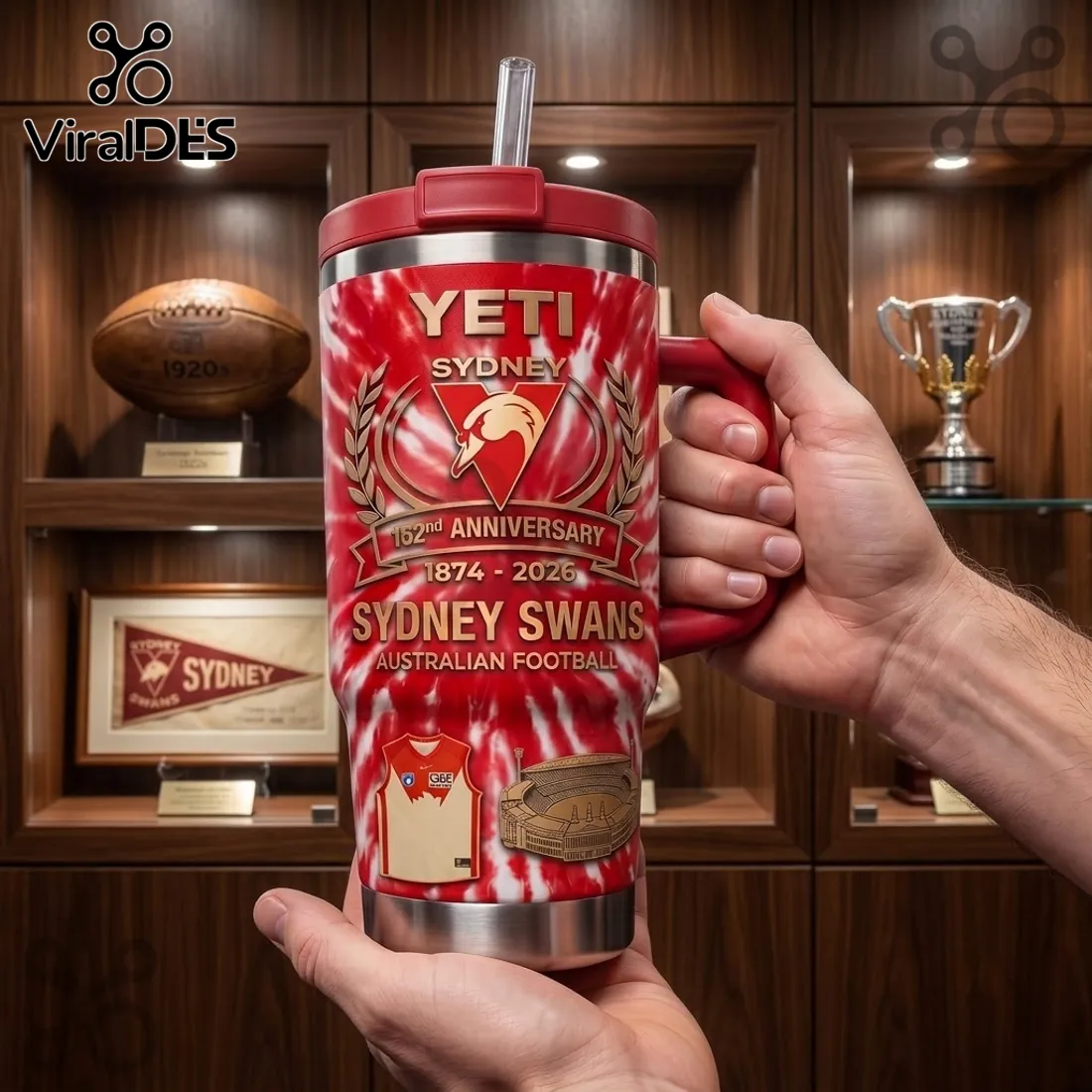 Sydney Swans 152nd Anniversary Tie-Dye Stanley Tumbler Sydney Swans 152nd Anniversary Tie-Dye Stanley Tumbler