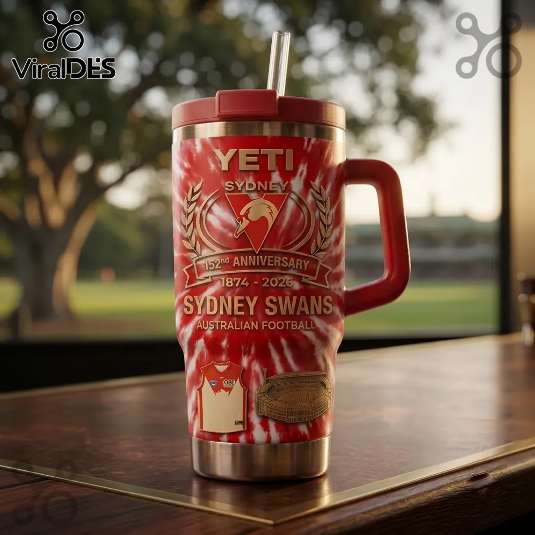 Sydney Swans 152nd Anniversary Tie-Dye Stanley Tumbler Sydney Swans 152nd Anniversary Tie-Dye Stanley Tumbler