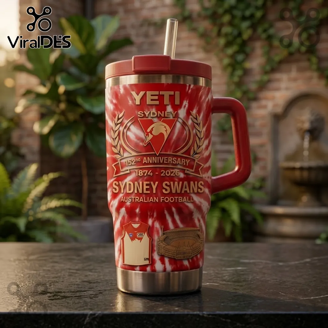 Sydney Swans 152nd Anniversary Tie-Dye Stanley Tumbler Sydney Swans 152nd Anniversary Tie-Dye Stanley Tumbler