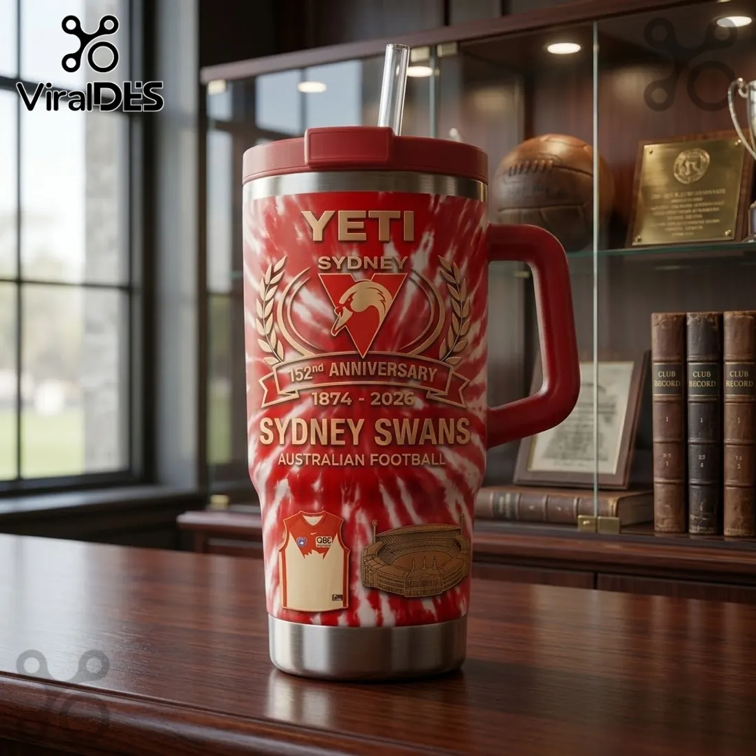Sydney Swans 152nd Anniversary Tie-Dye Stanley Tumbler Sydney Swans 152nd Anniversary Tie-Dye Stanley Tumbler