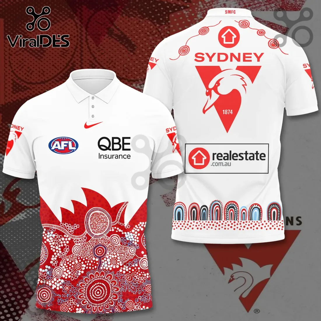 Sydney Swans AFL Indigenous 2026 Polo Shirt Sydney Swans AFL Indigenous 2026 Polo Shirt