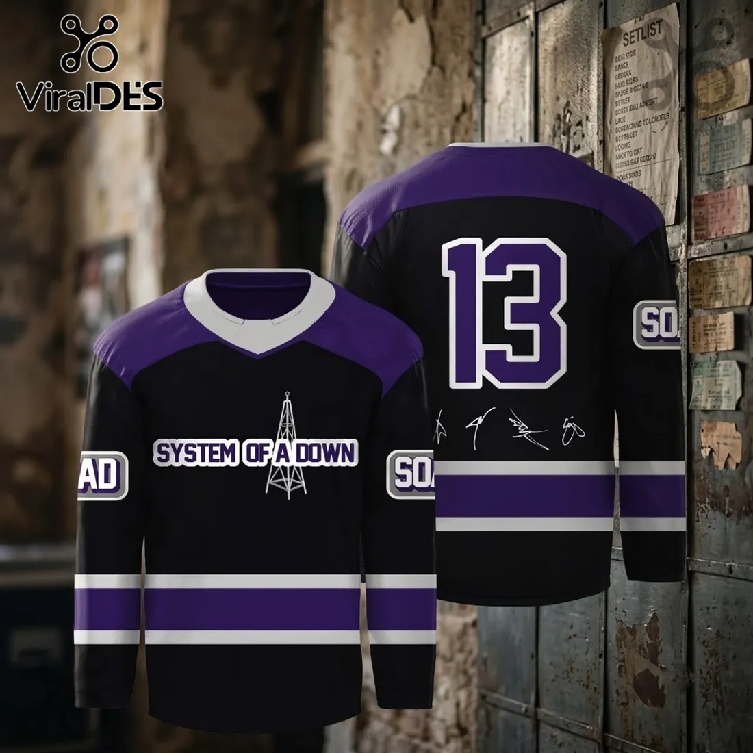 System of a Down Signature Edition Hockey Jersey System of a Down Signature Edition Hockey Jersey