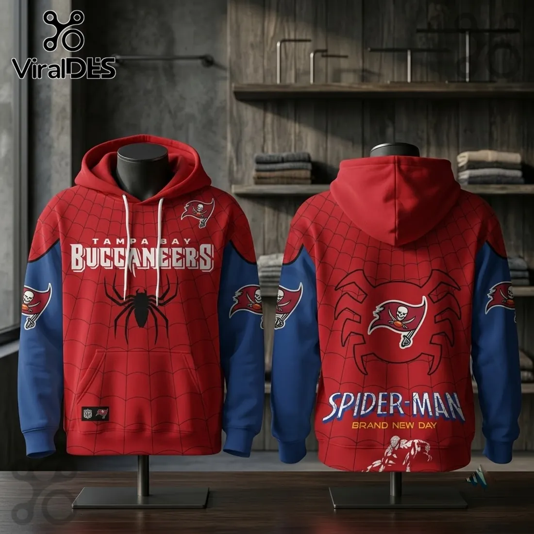 Tampa Bay Buccaneers x Spider-Man Brand New Day Hoodie Tampa Bay Buccaneers x Spider-Man Brand New Day Hoodie