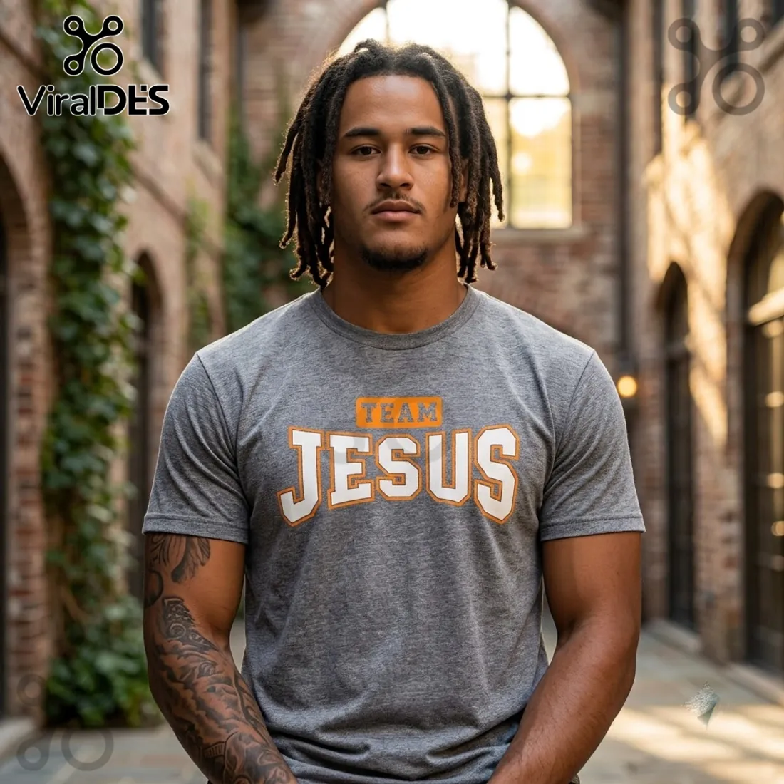 Tennessee Volunteers Team Jesus Heather Gray Shirt Tennessee Volunteers Team Jesus Heather Gray Shirt