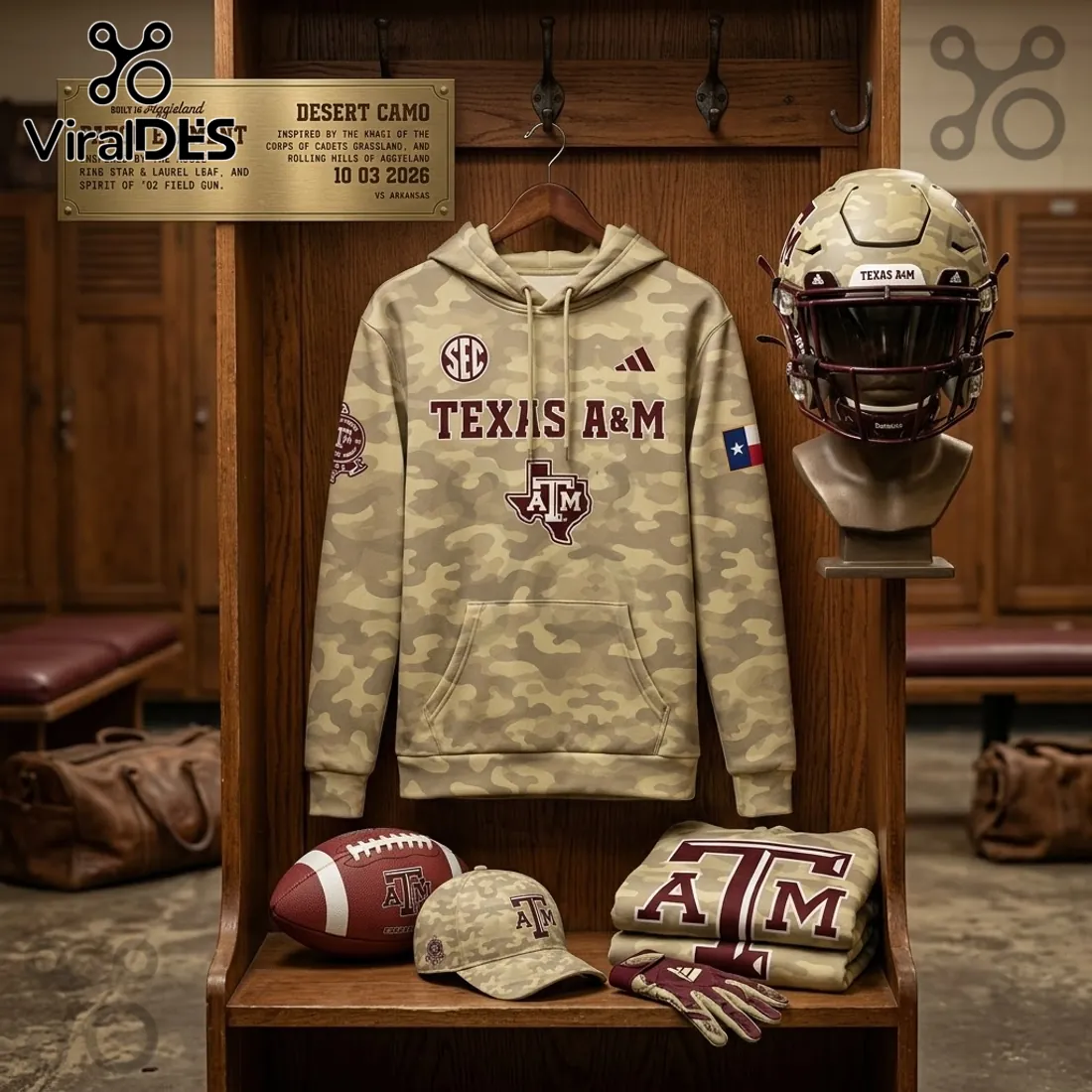 Texas A&M University Desert Camo Hoodie Texas A&M University Desert Camo Hoodie