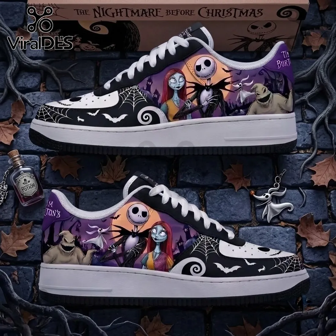 The Nightmare Before Christmas Gothic Halloween Low Top Sneakers The Nightmare Before Christmas Gothic Halloween Low Top Sneakers