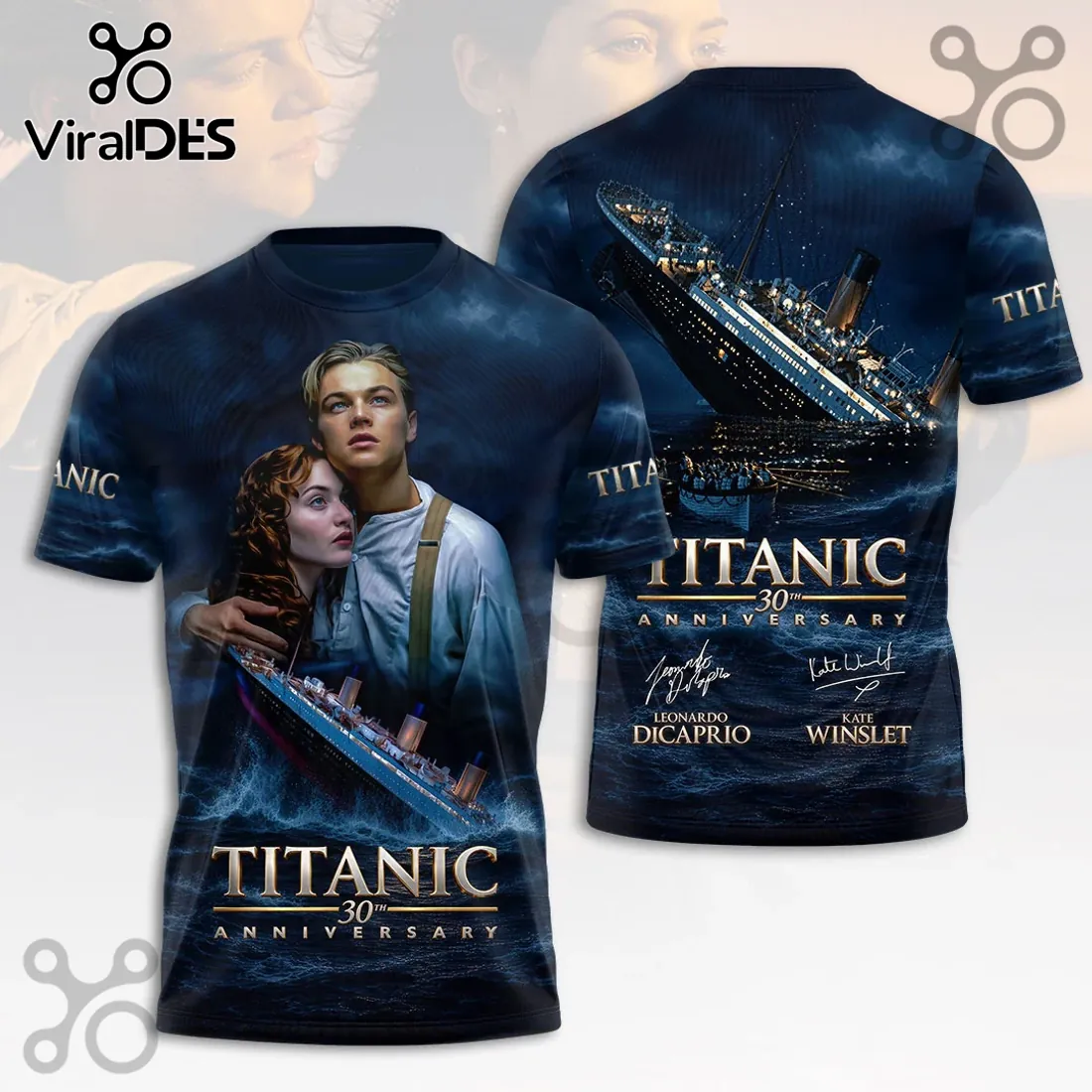 Titanic 30th Anniversary Movie Navy Blue Pullover Hoodie Titanic 30th Anniversary Movie Navy Blue Pullover Hoodie