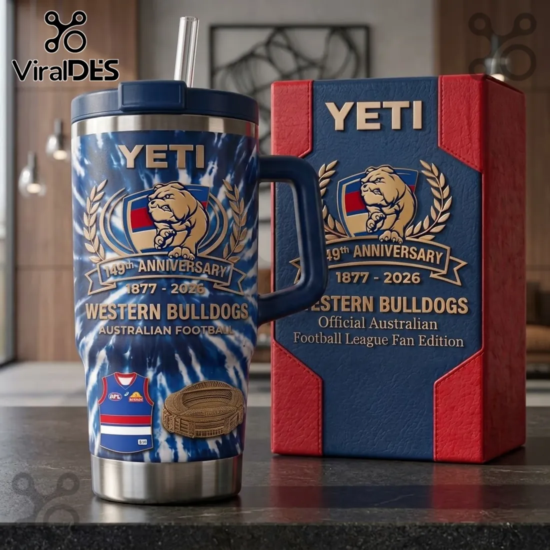 Western Bulldogs 149th Anniversary YETI Stanley Tumbler Western Bulldogs 149th Anniversary YETI Stanley Tumbler