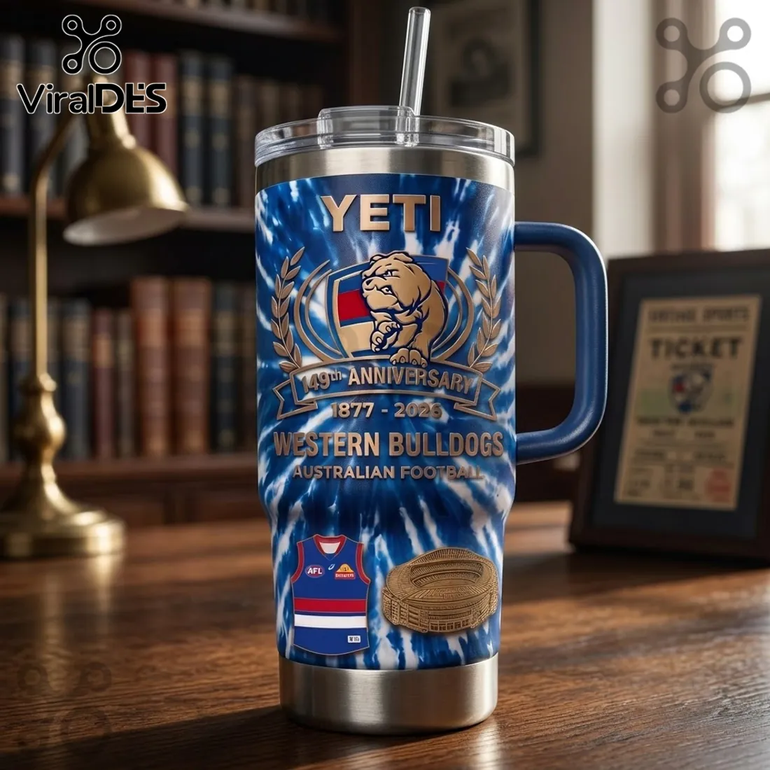 Western Bulldogs 149th Anniversary YETI Stanley Tumbler Western Bulldogs 149th Anniversary YETI Stanley Tumbler