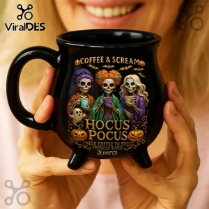 Hocus Pocus Three Sisters Cauldron Ceramic Mug