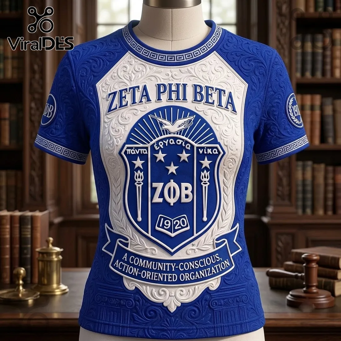 Zeta Phi Beta Sorority Royal Blue Shirt Zeta Phi Beta Sorority Royal Blue Shirt