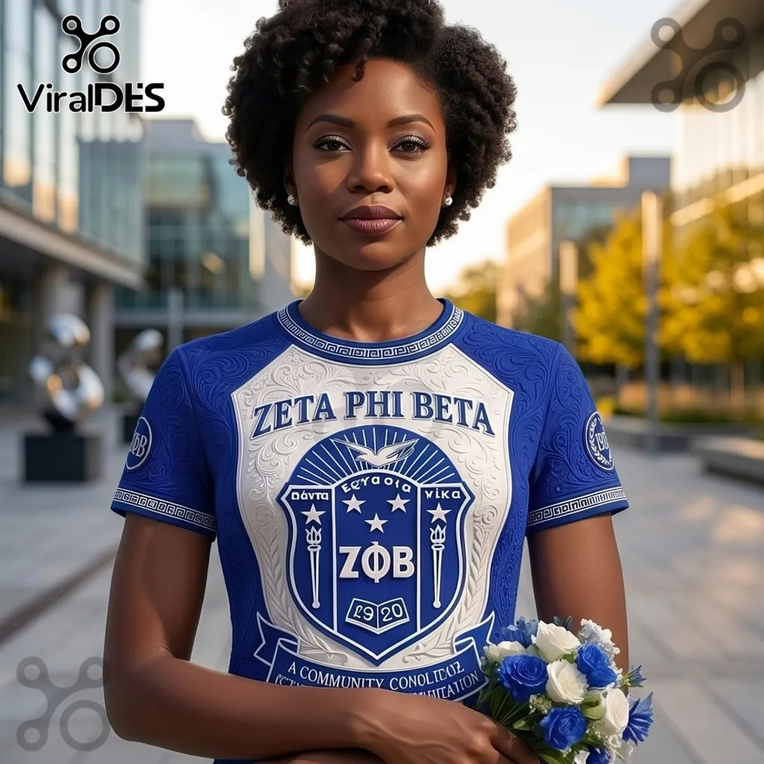 Zeta Phi Beta Sorority Royal Blue Shirt Zeta Phi Beta Sorority Royal Blue Shirt