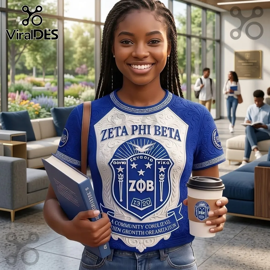 Zeta Phi Beta Sorority Royal Blue Shirt Zeta Phi Beta Sorority Royal Blue Shirt