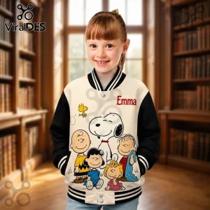 Peanuts Personalized Snoopy Emma Varsity Jacket