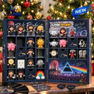 Front view of Pink Floyd Christmas Advent Calendar 2026 with miniature figurines.