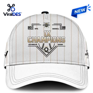 Front view of a white baseball cap featuring 2026 champions graphics and text.