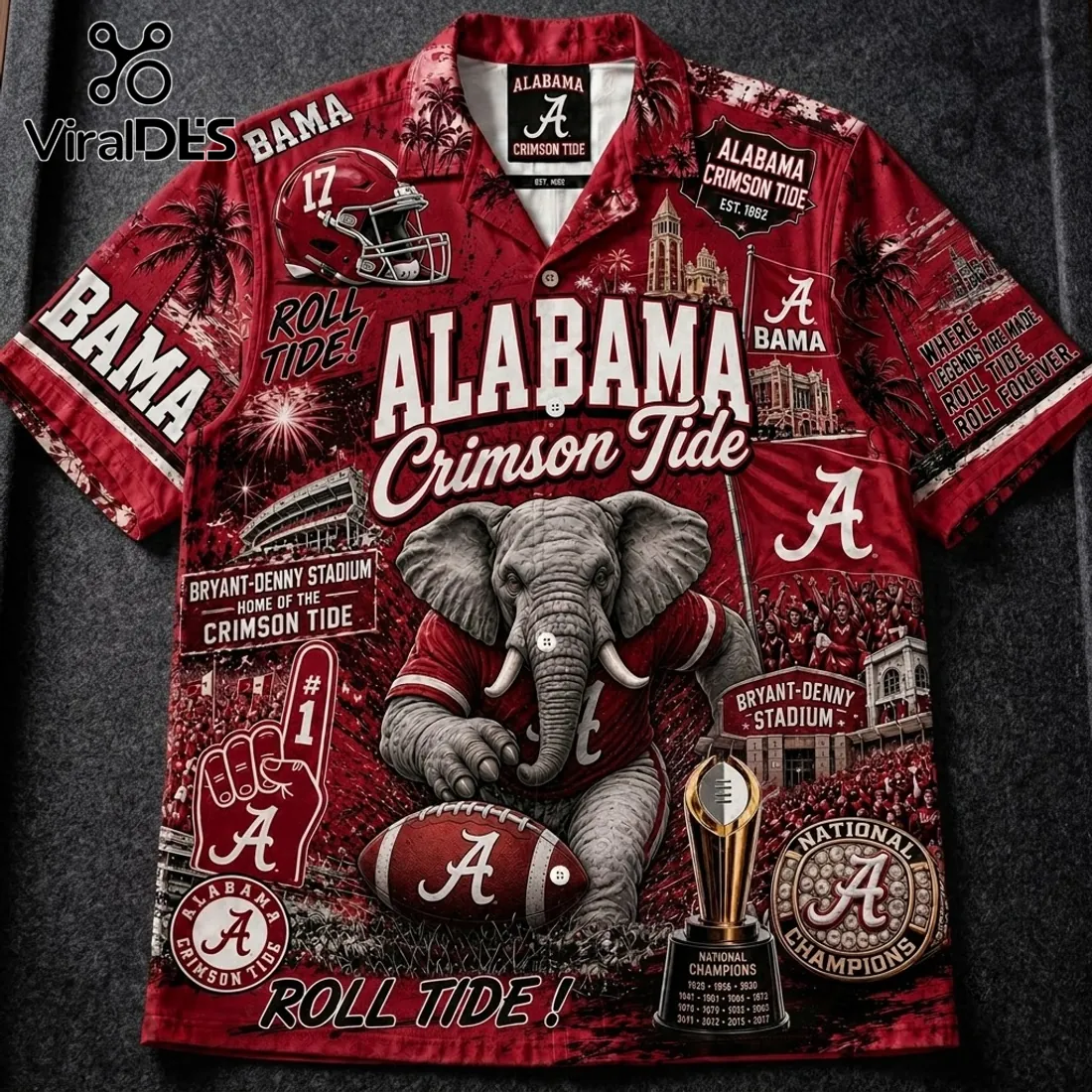 Alabama Crimson Tide Mascot Hawaiian Shirt Alabama Crimson Tide Mascot Hawaiian Shirt