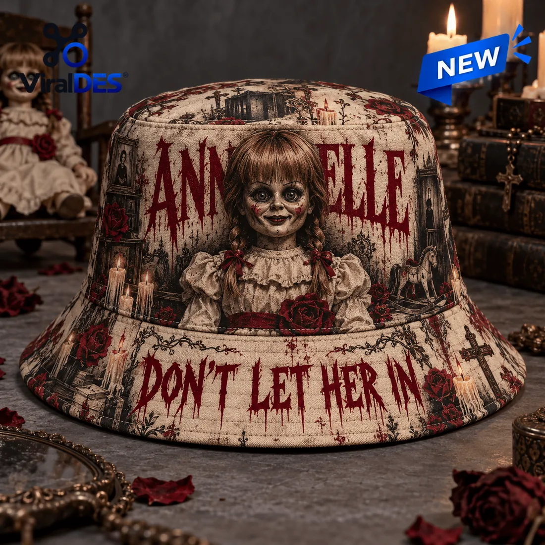 Annabelle Horror Movie Bucket Hat Annabelle Horror Movie Bucket Hat
