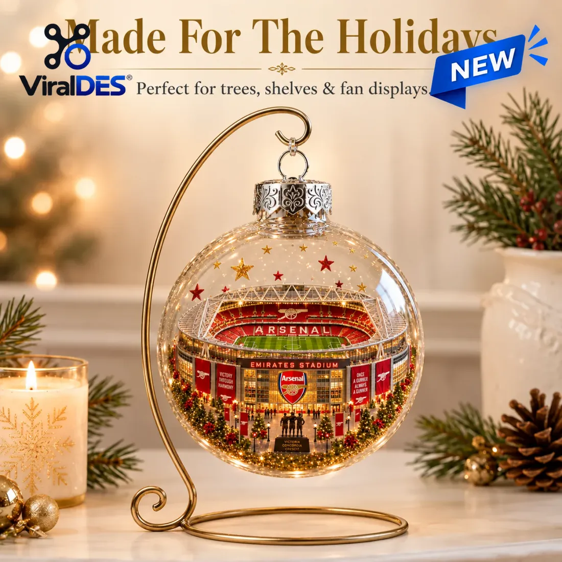 Arsenal FC Emirates Stadium Christmas Ornament Arsenal FC Emirates Stadium Christmas Ornament