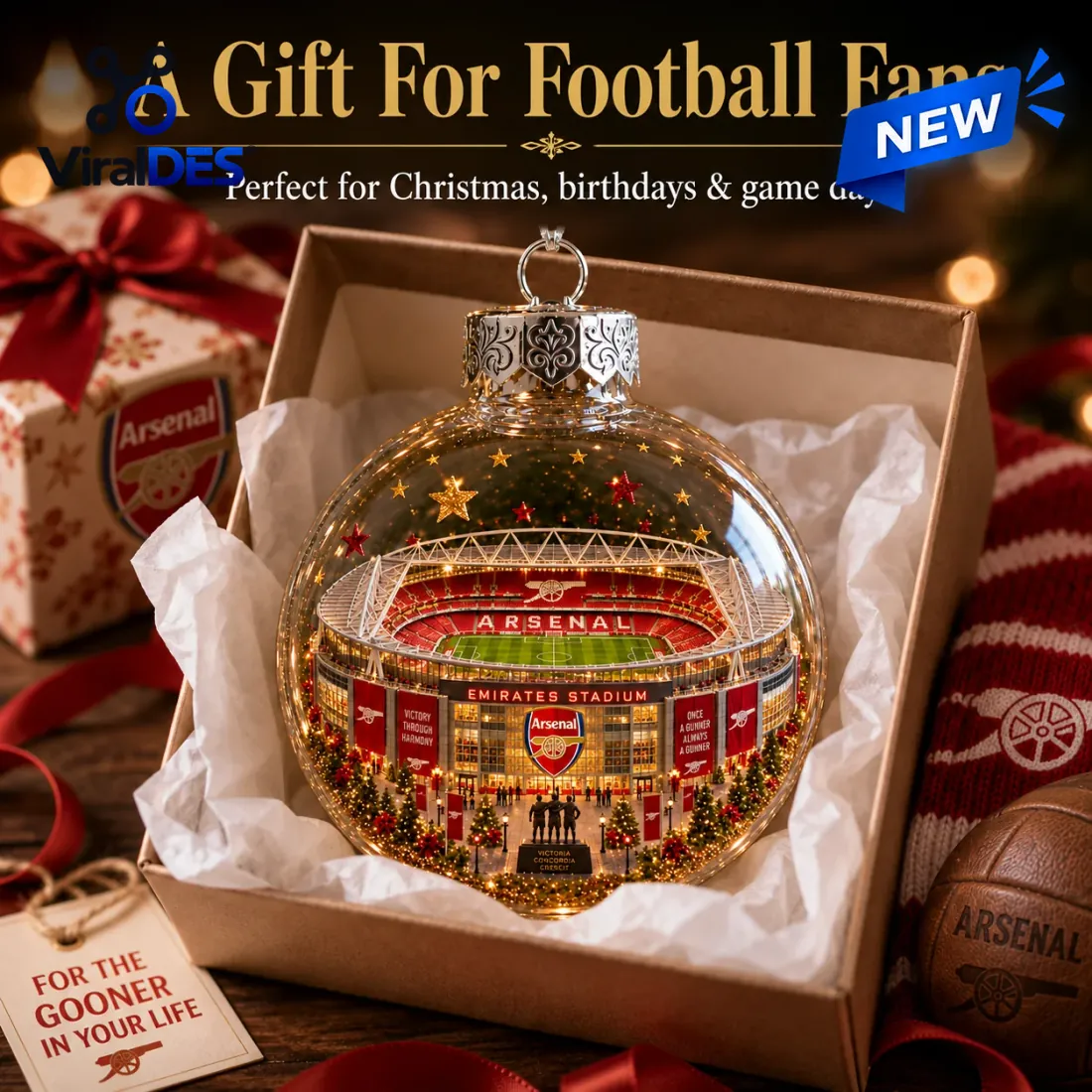 Arsenal FC Emirates Stadium Christmas Ornament Arsenal FC Emirates Stadium Christmas Ornament