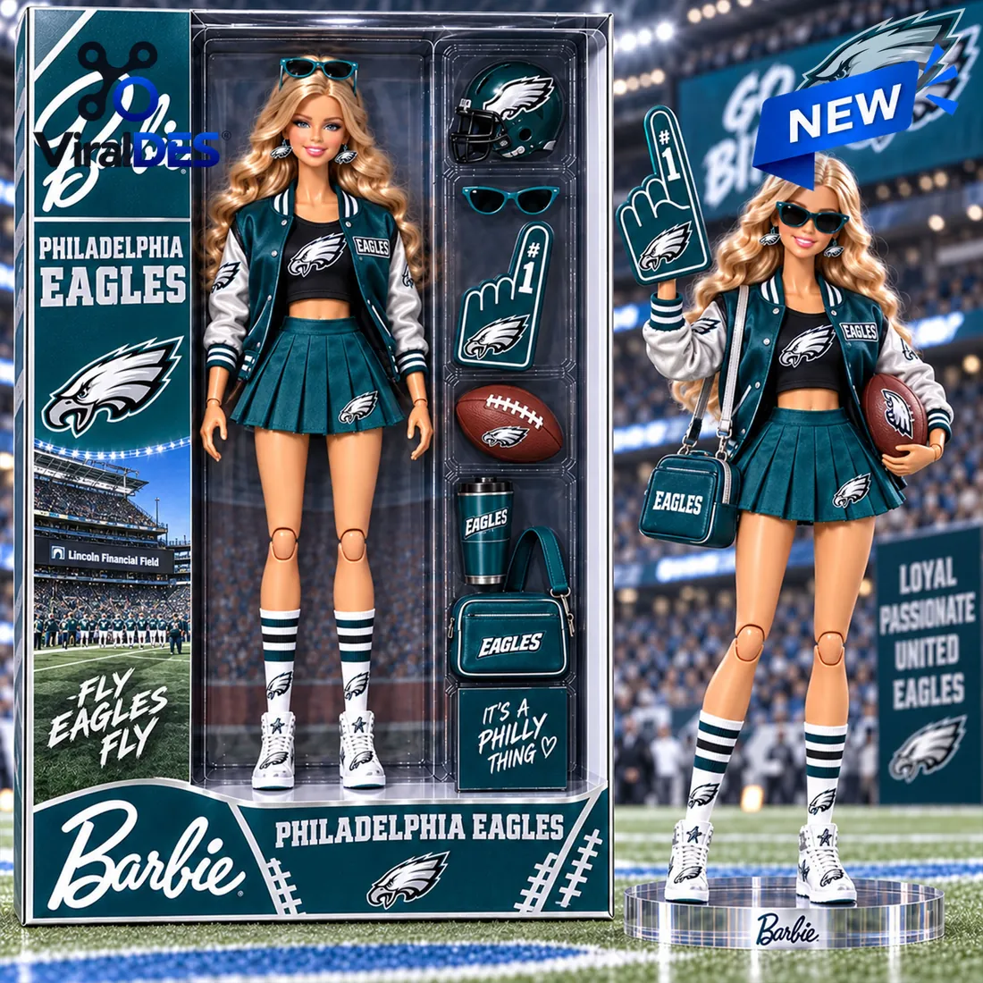 Barbie Philadelphia Eagles Acrylic Plaque Barbie Philadelphia Eagles Acrylic Plaque