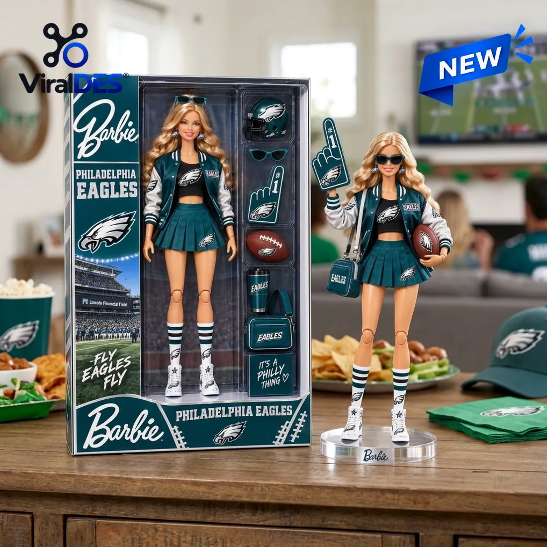 Barbie Philadelphia Eagles Acrylic Plaque Barbie Philadelphia Eagles Acrylic Plaque