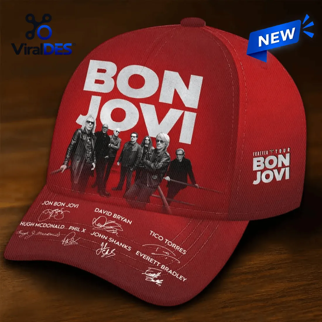 Bon Jovi Forever Tour Red Baseball Cap Bon Jovi Forever Tour Red Baseball Cap