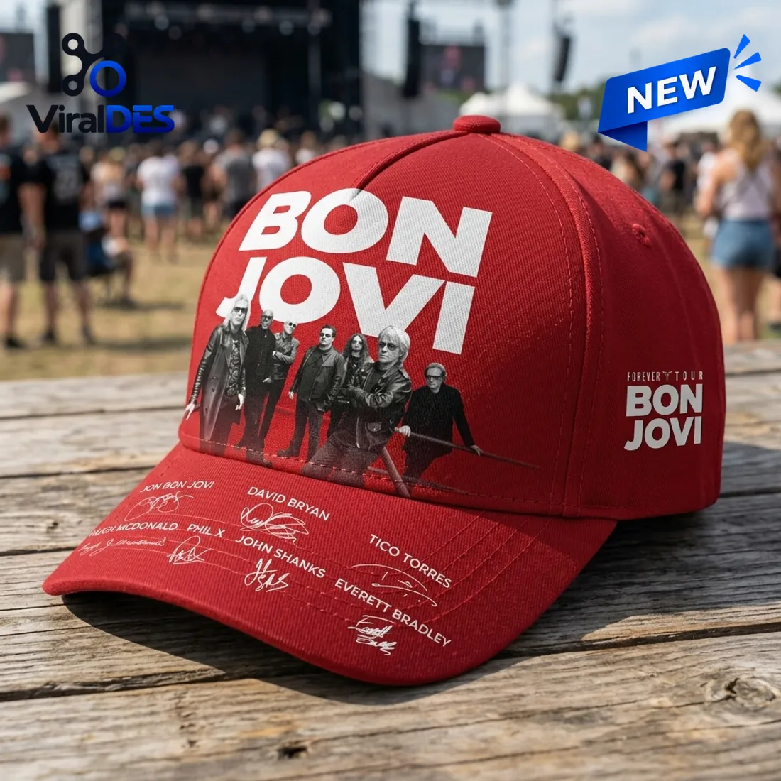 Bon Jovi Forever Tour Red Baseball Cap Bon Jovi Forever Tour Red Baseball Cap
