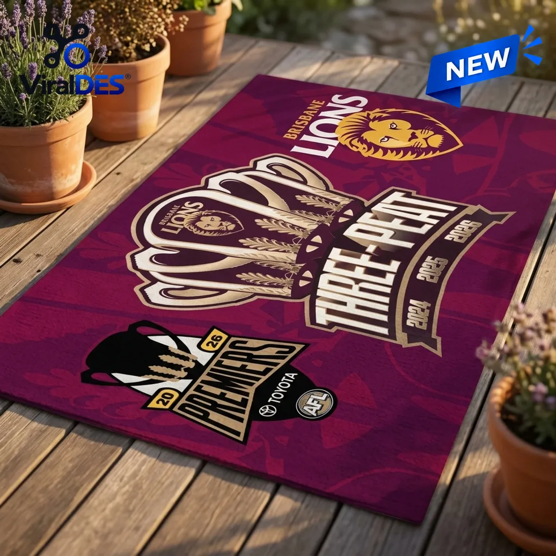 Brisbane Lions 2026 AFL Premiers Area Rug Brisbane Lions 2026 AFL Premiers Area Rug
