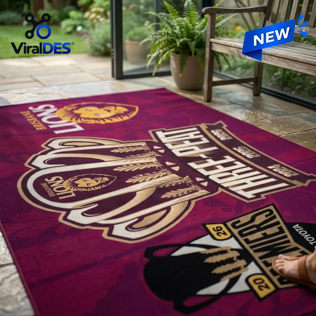 Brisbane Lions 2026 AFL Premiers Area Rug Brisbane Lions 2026 AFL Premiers Area Rug