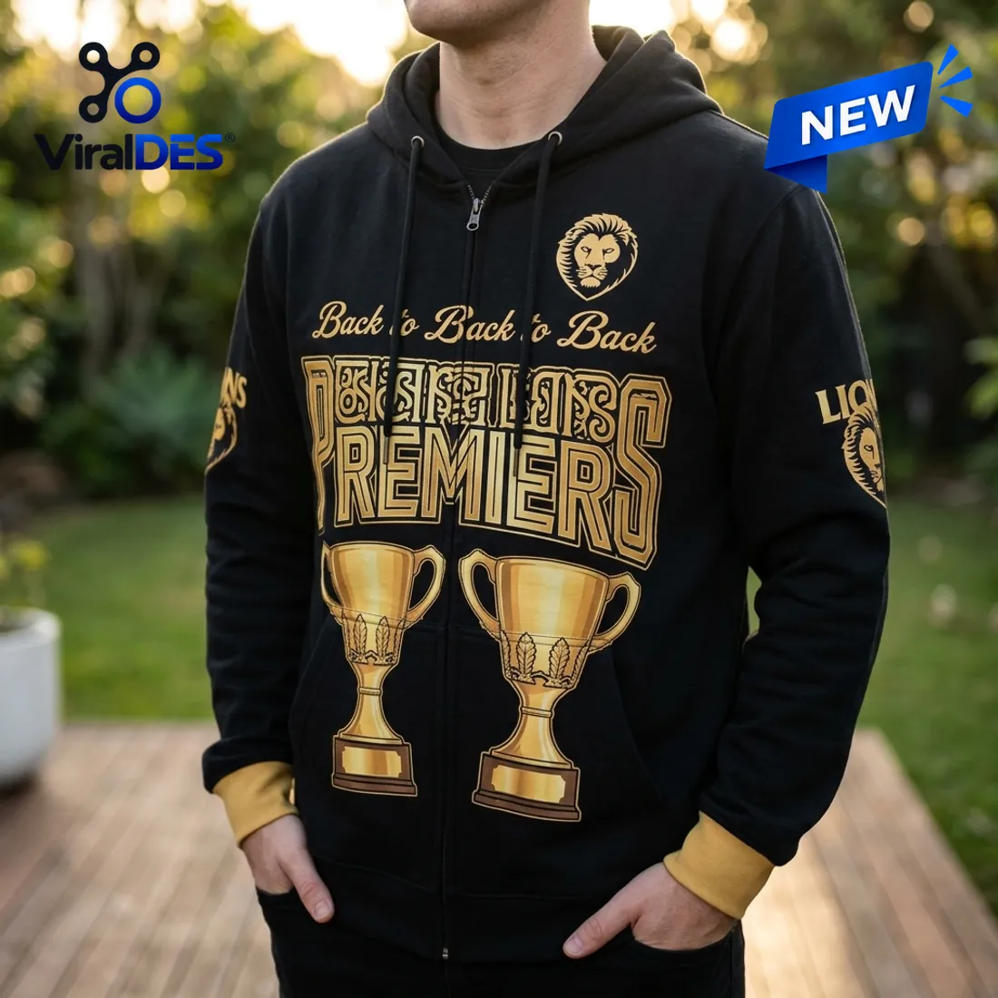 Brisbane Lions 2026 AFL Premiers Black Hoodie Brisbane Lions 2026 AFL Premiers Black Hoodie