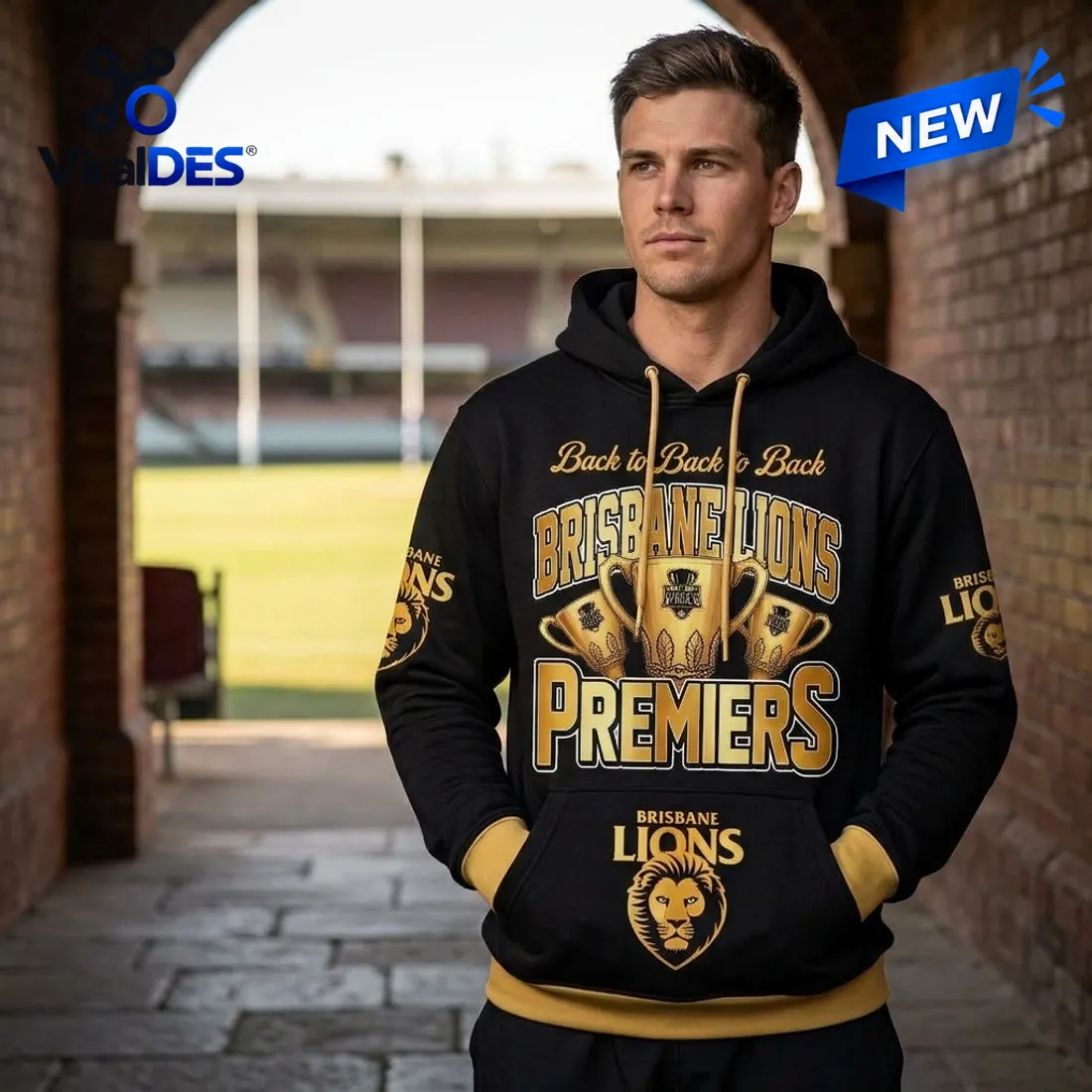 Brisbane Lions 2026 AFL Premiers Black Hoodie Brisbane Lions 2026 AFL Premiers Black Hoodie