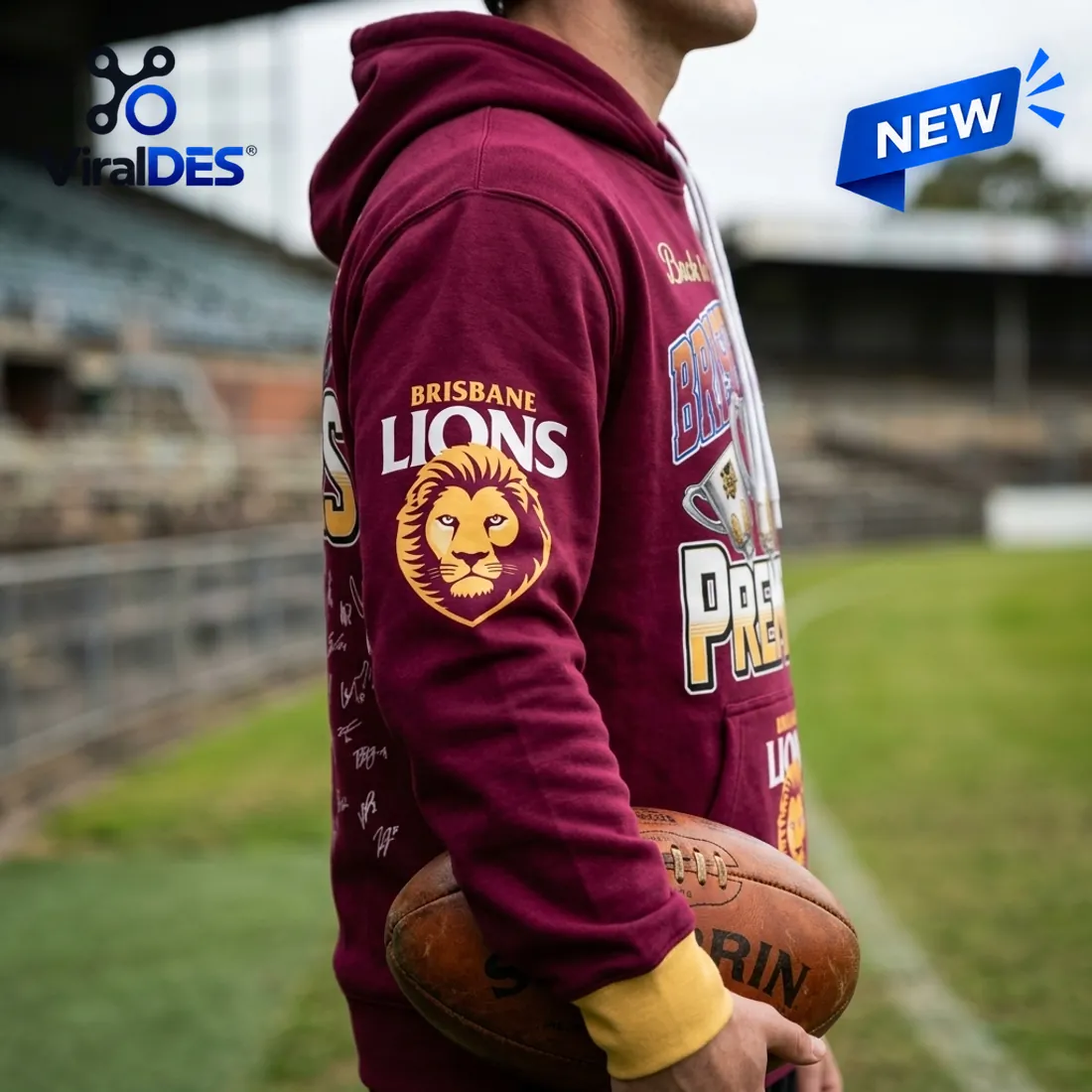 Brisbane Lions AFL Three-Peat Premiers Maroon Hoodie Brisbane Lions AFL Three-Peat Premiers Maroon Hoodie